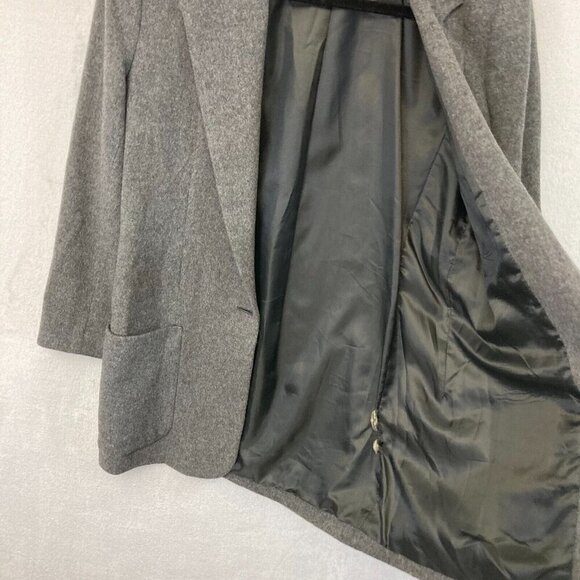 Vintage The Limited Wool Cashmere Over Coat Womens Small S Gray Classic Jacket - Picture 11 of 15